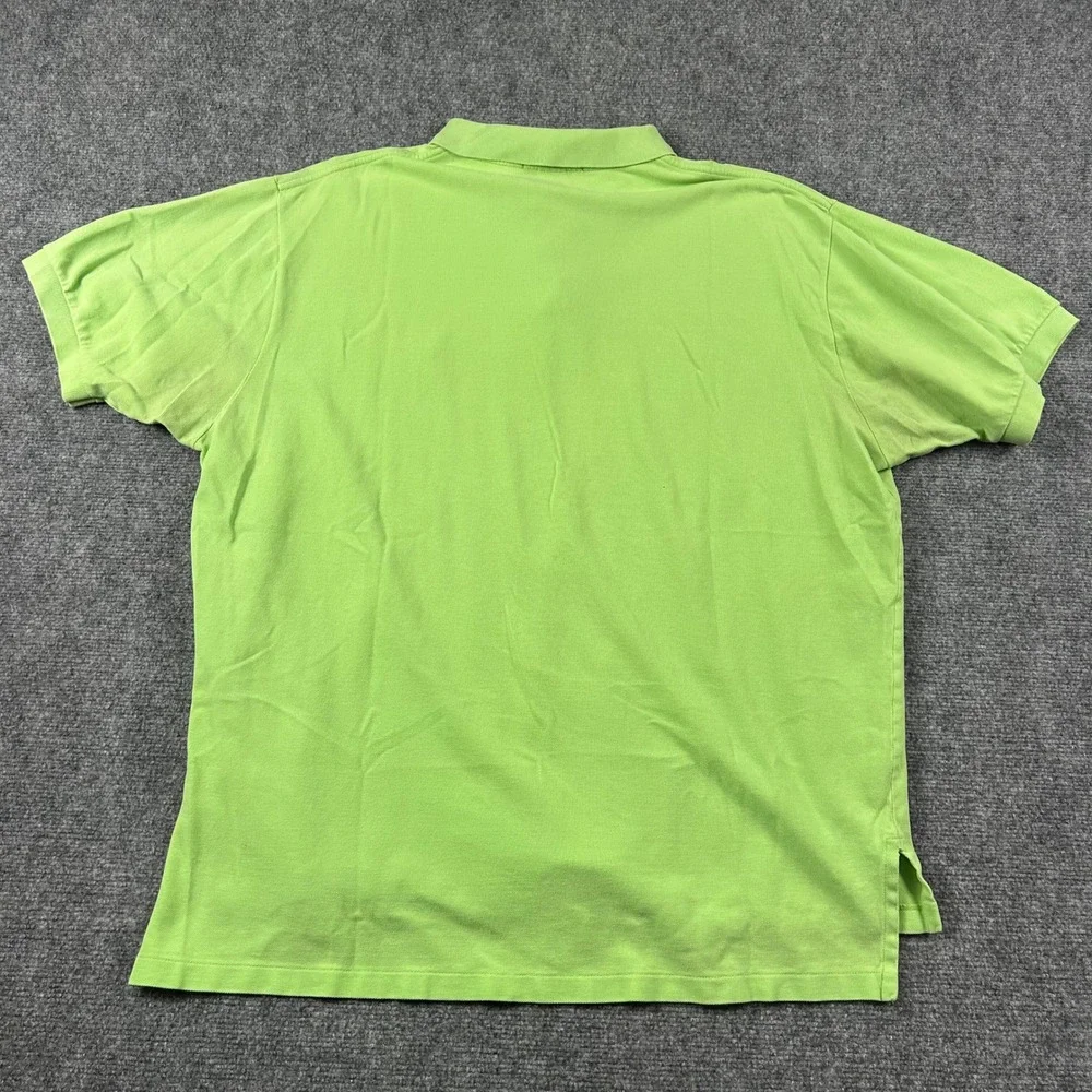 Polo Ralph Lauren Polo Shirt Mens XXL Lime Green Pique Cotton Pony Logo Casual
